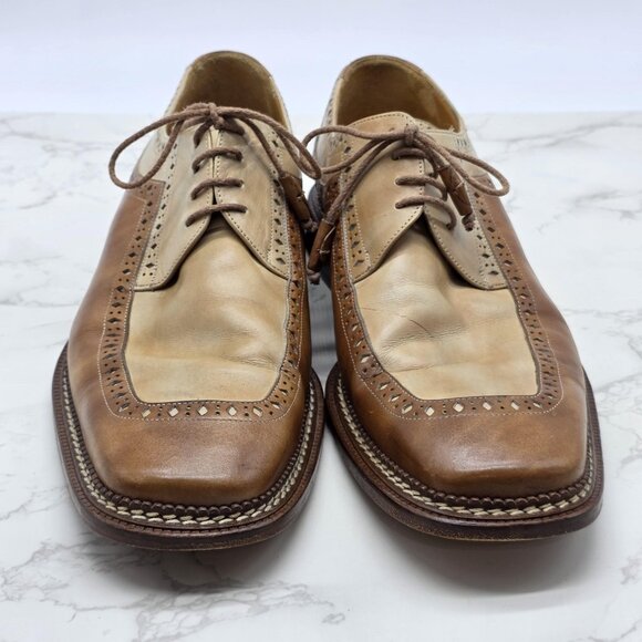 Mezlan Costa Wingtip Oxford Dress Shoes Mens 11.5 Brown Two Tone Leather Brogue main image 11